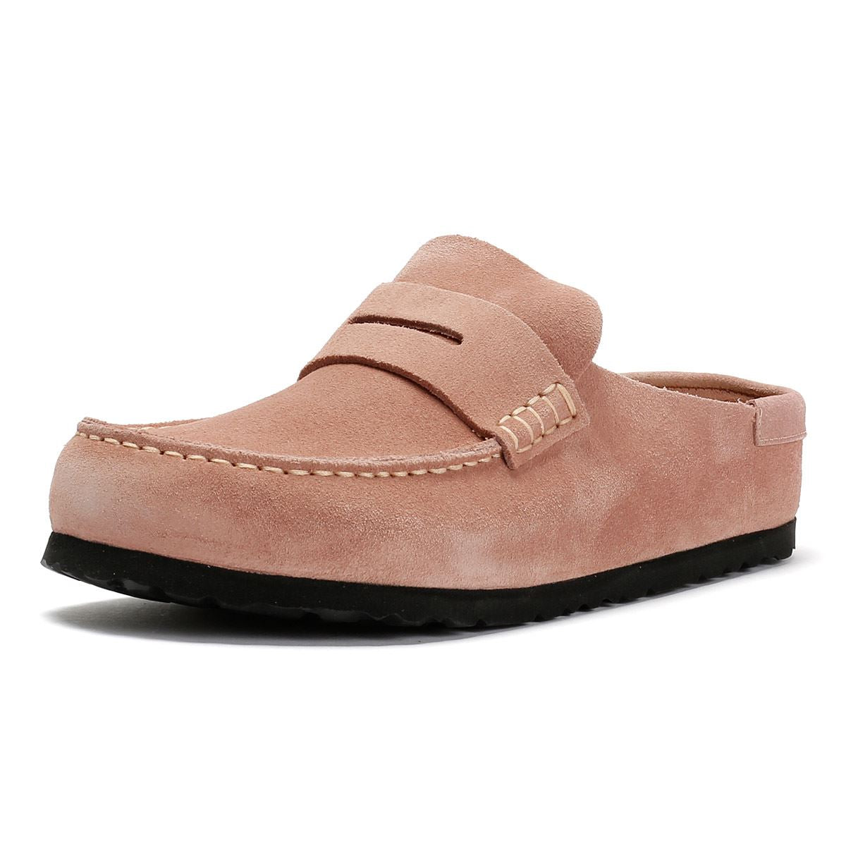 Birkenstock Naples Suede Women's Pink Clay Regular Clogs