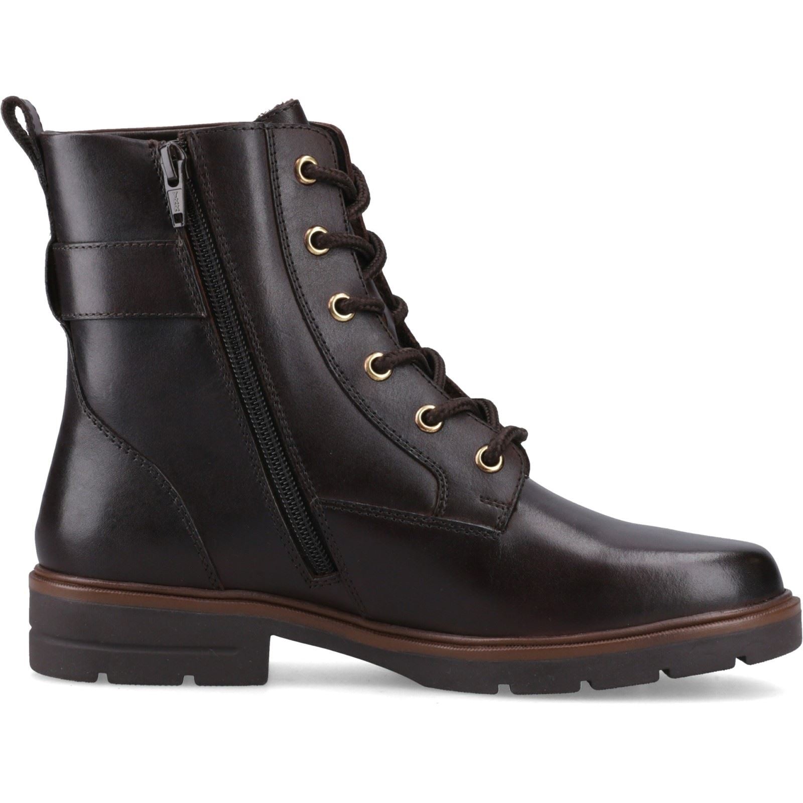 Hush Puppies Teagan Biker Leather Women's BROWN Boots
