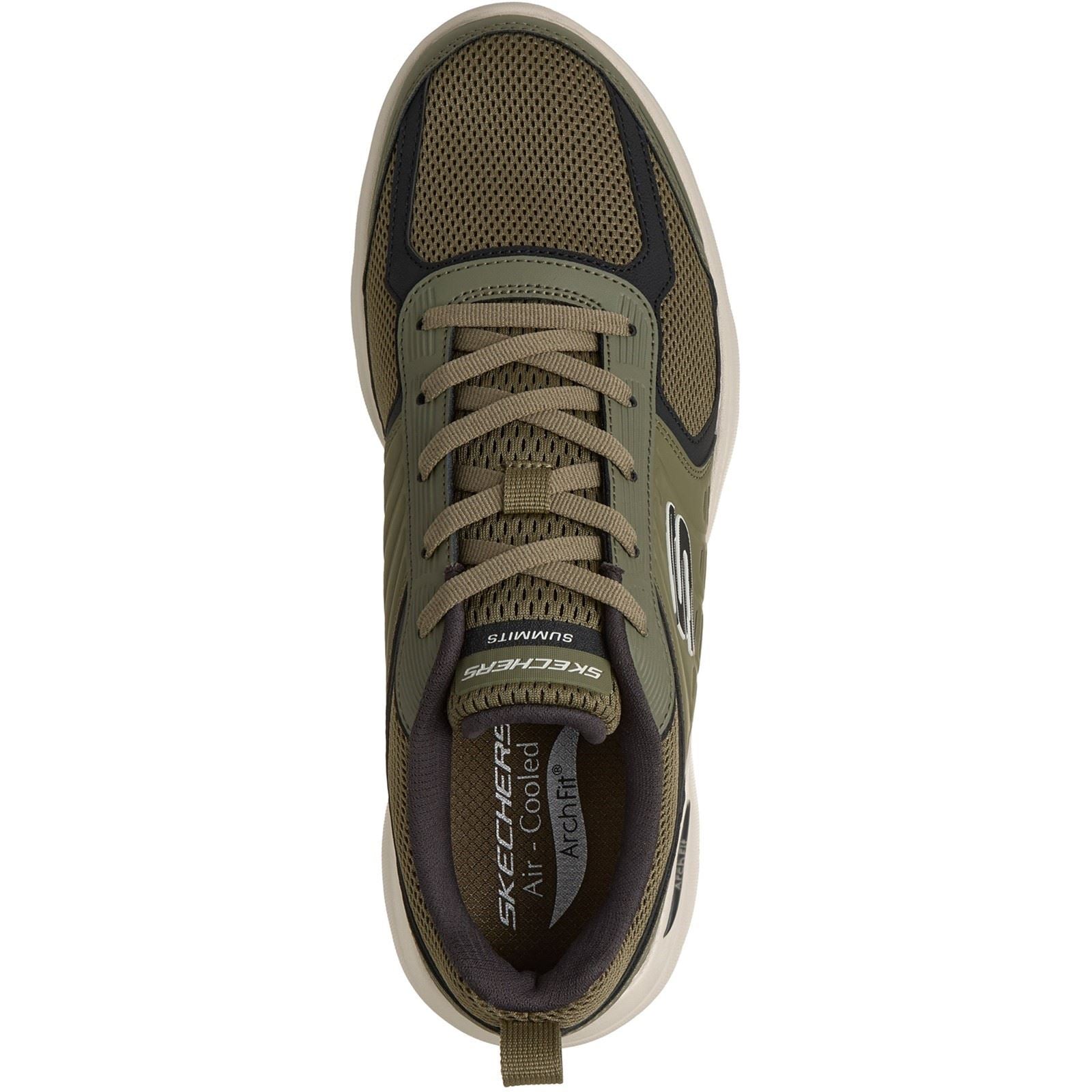 Skechers Arch Fit Summits Leege Leather Men's Olive Leather/Pu/Mesh Trainers