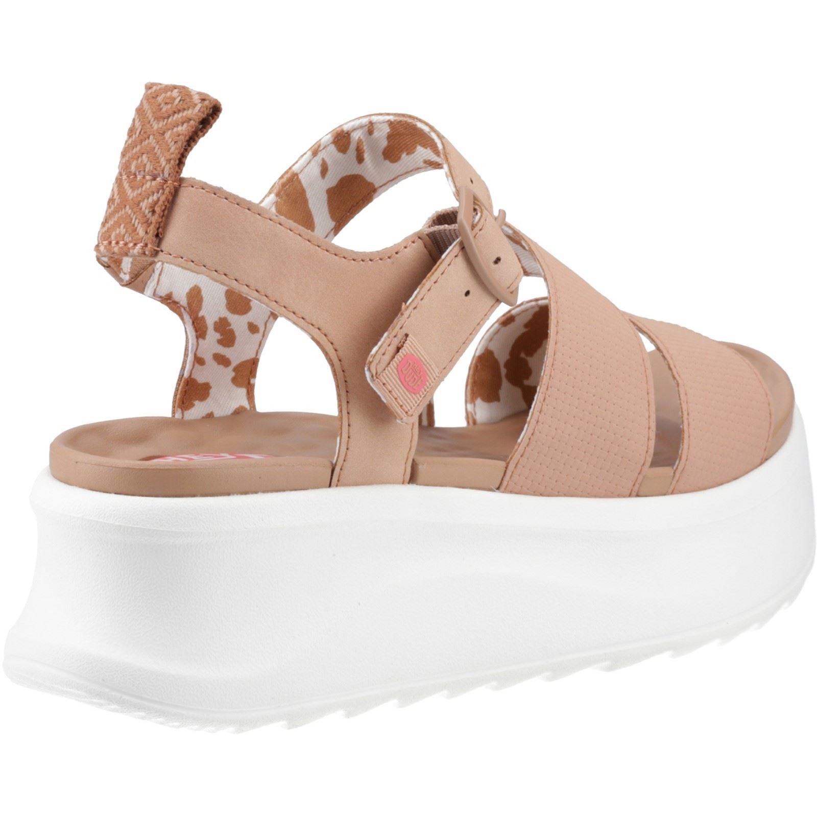 HEYDUDE Delray Buckle Classic Synthetic Women's Tan Sandals