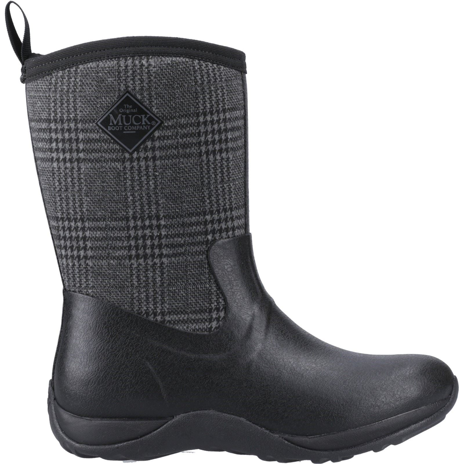 Muck Boots Arctic Weekend Rubber Women's Black/Plaid Winter Mid Calf Boots