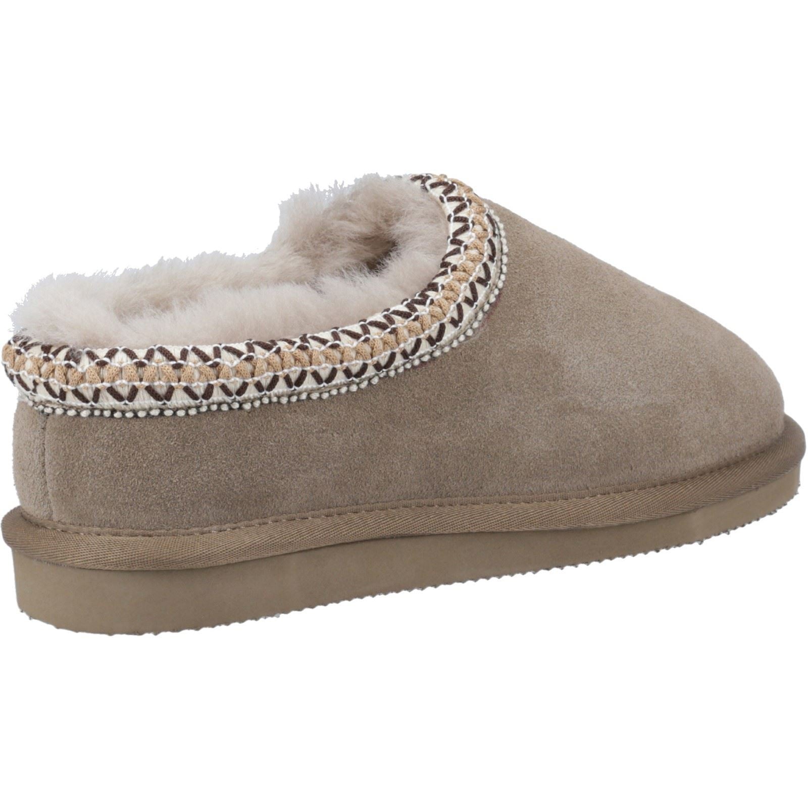 Cotswold Foxmoor Leather Women's Taupe Slippers