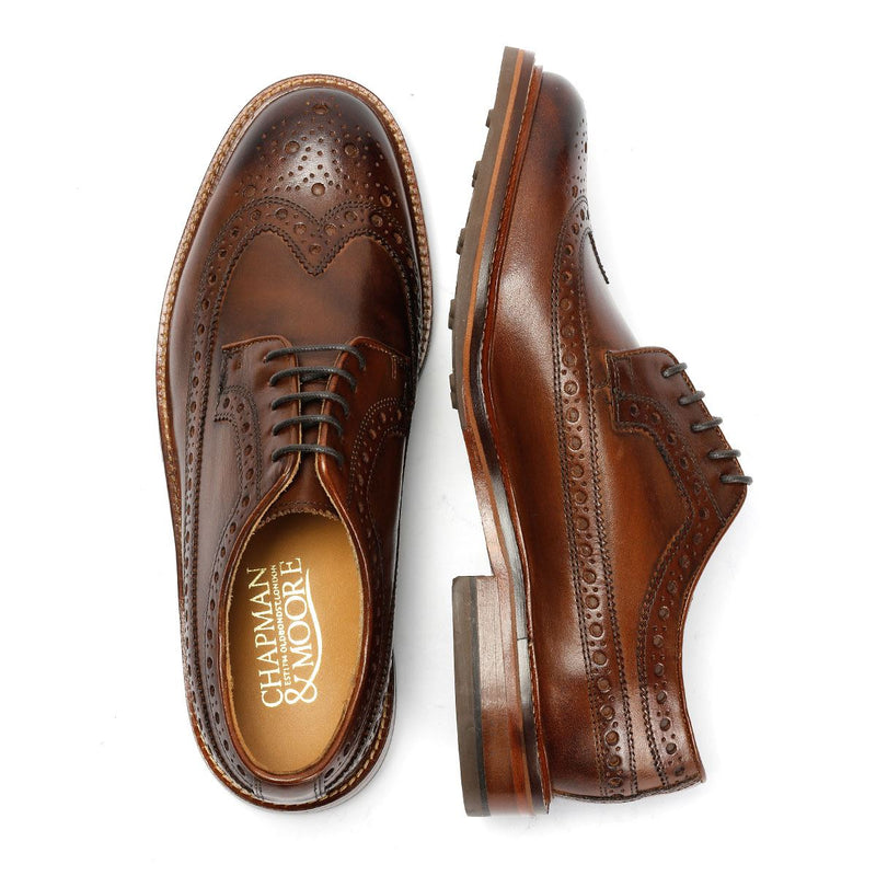 Chapman & Moore Longwing Brogue Country Leather Men's Choco Shoes