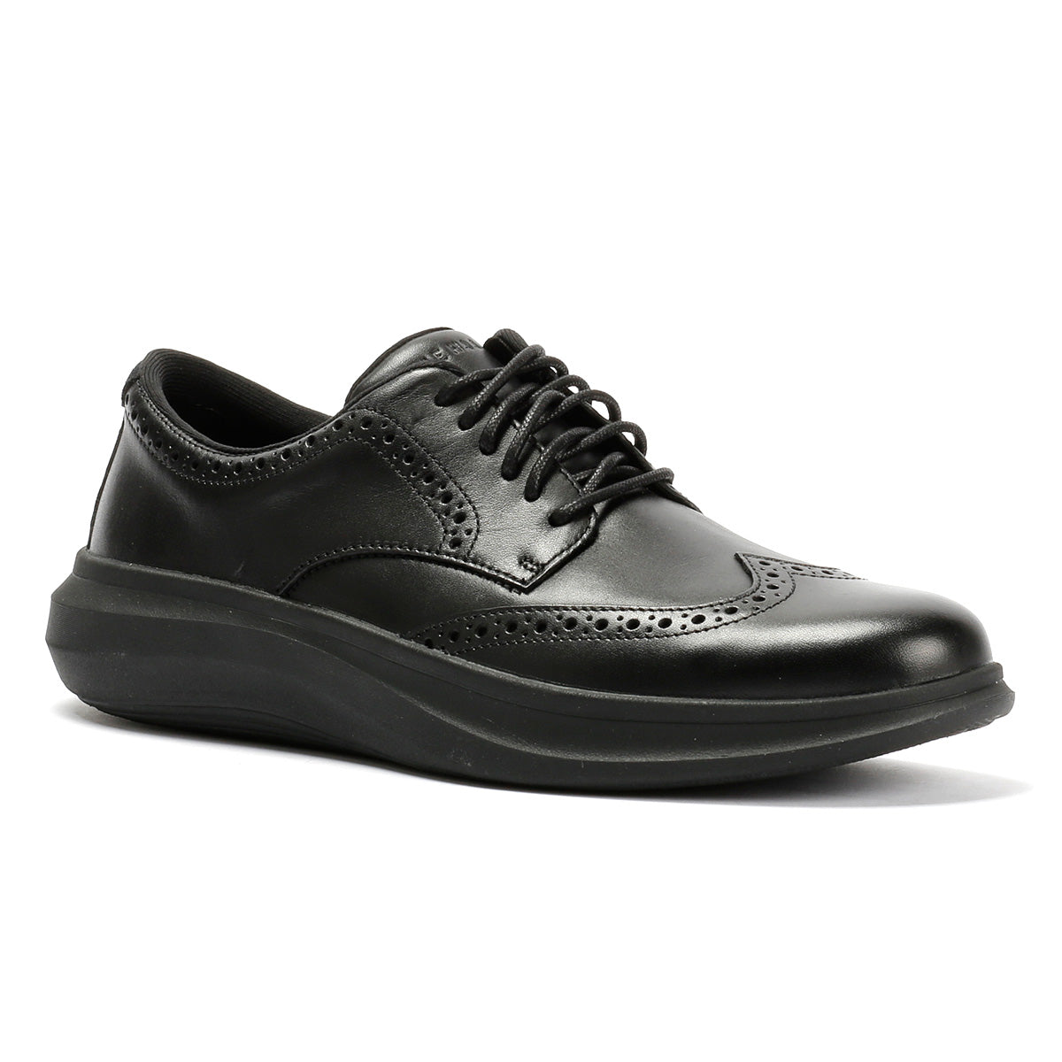Cole Haan Grand Aerion Wingtip Oxfords Leather Men's Black Lace-Up Shoes