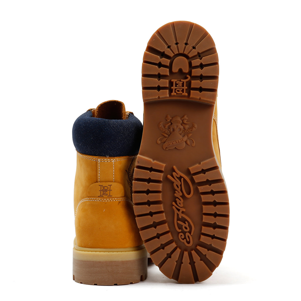 Ed Hardy Dancing Dragon Nubuck Men's Tan Boots
