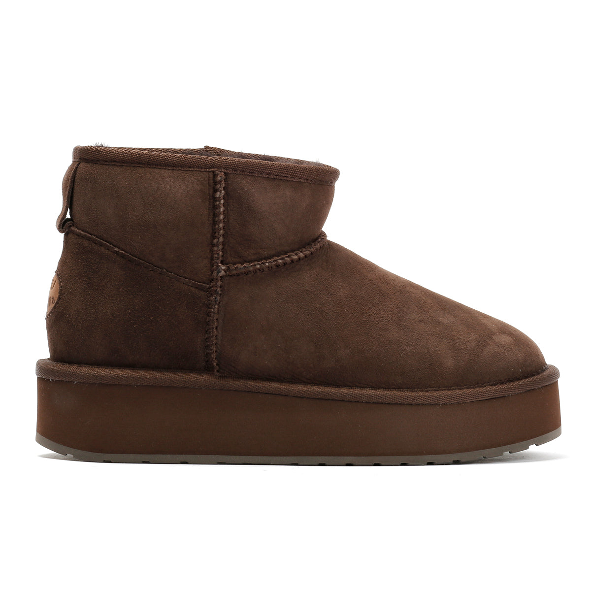 Emu Australia Stinger Micro Flatform 2.0 Sheepskin Women's Chocolate Boots
