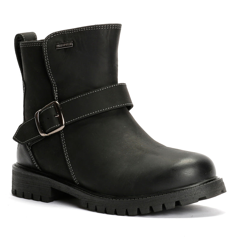 Hush Puppies Wakely Leather Women's Black Boots