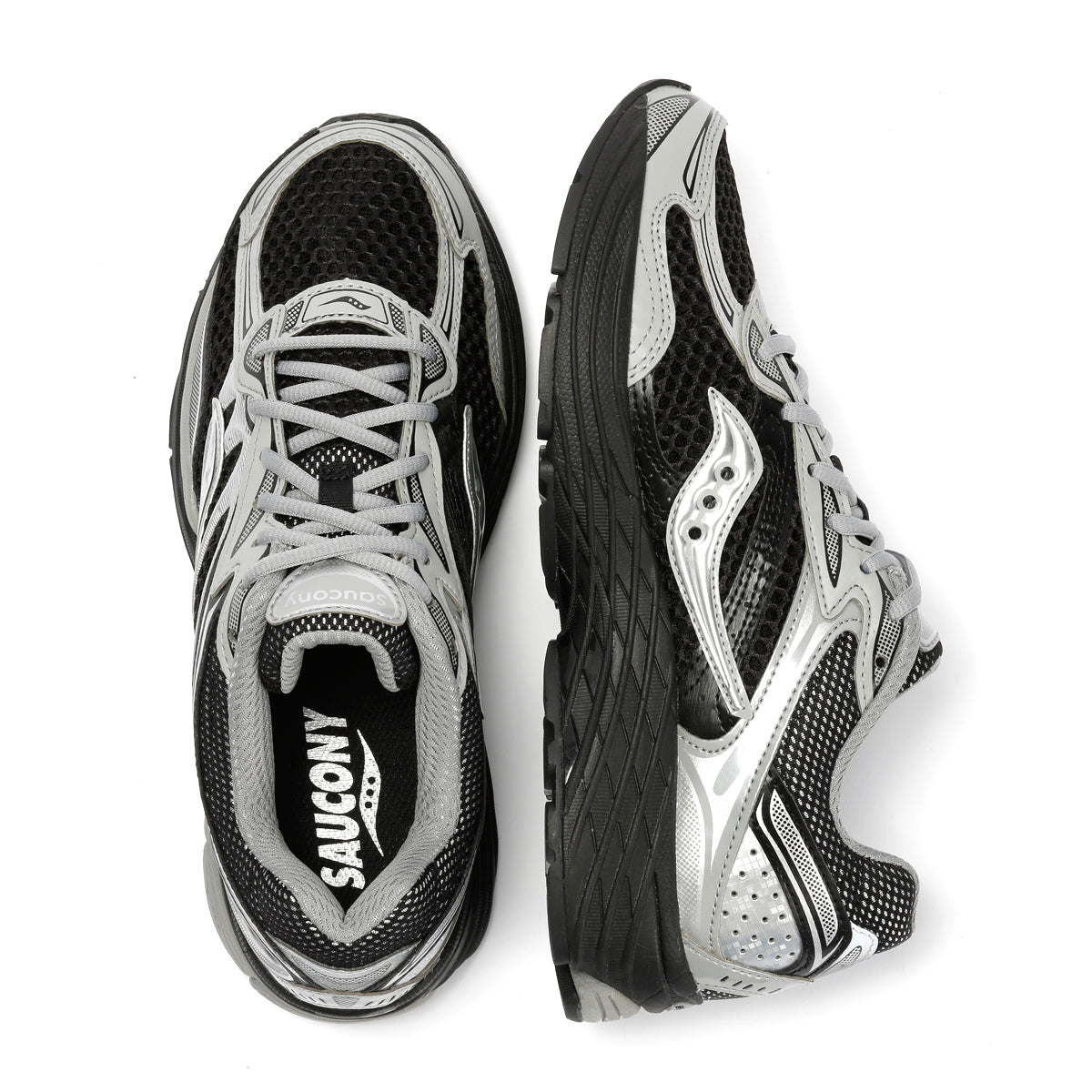 Saucony Progrid Omni 9 Black/Silver Trainers