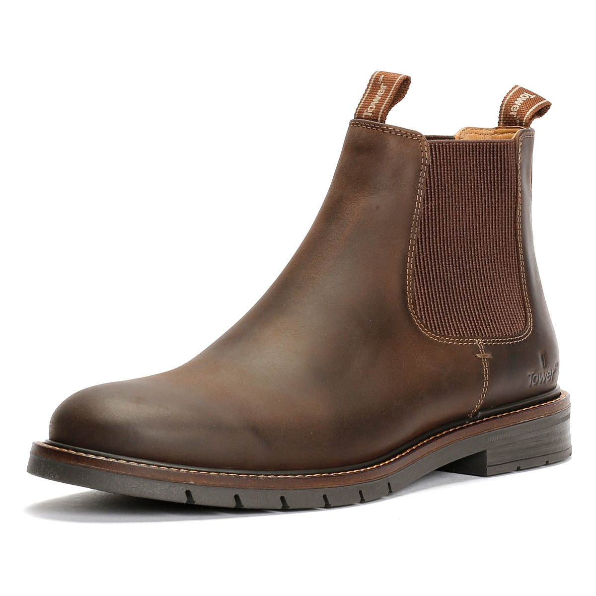Tower London Harbour Leather Men's Dark Brown Chelsea Boots