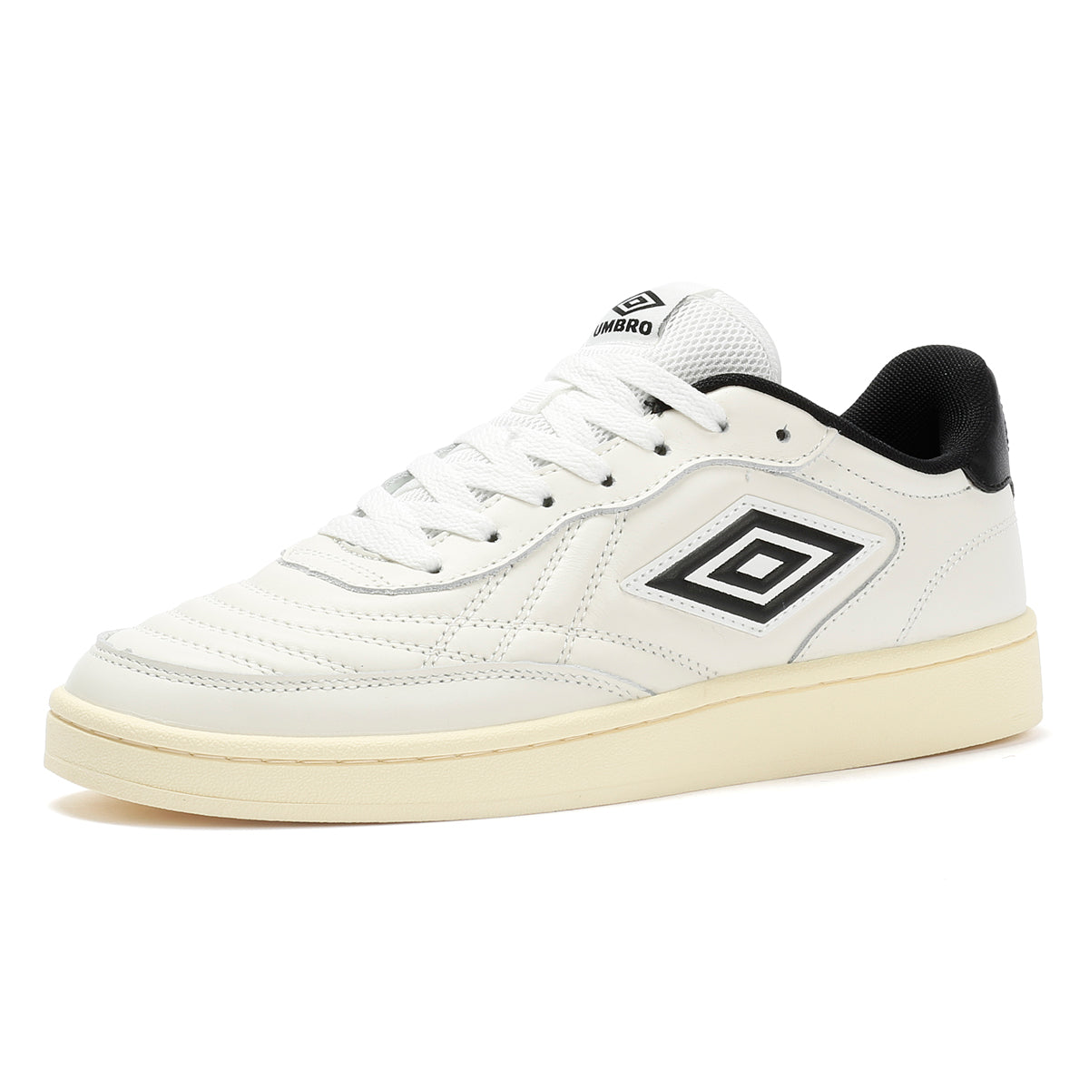 Umbro Clayton Leather Men's White/Pastel Yellow/Black Trainers