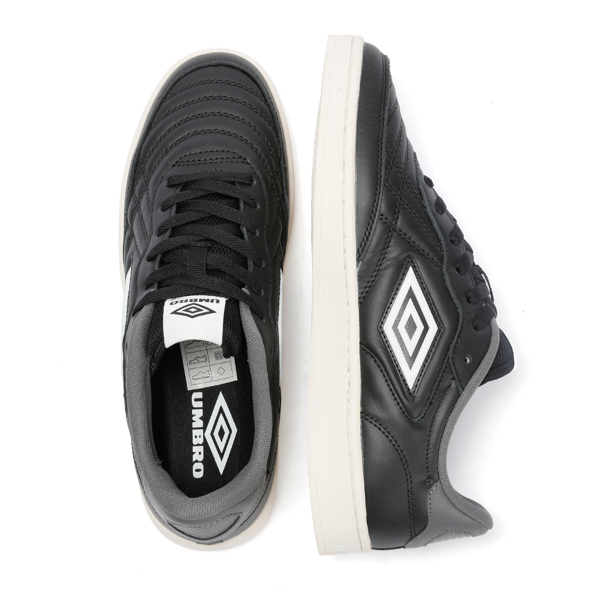 Umbro Clayton Leather Men's Black/Castlerock/White Trainers
