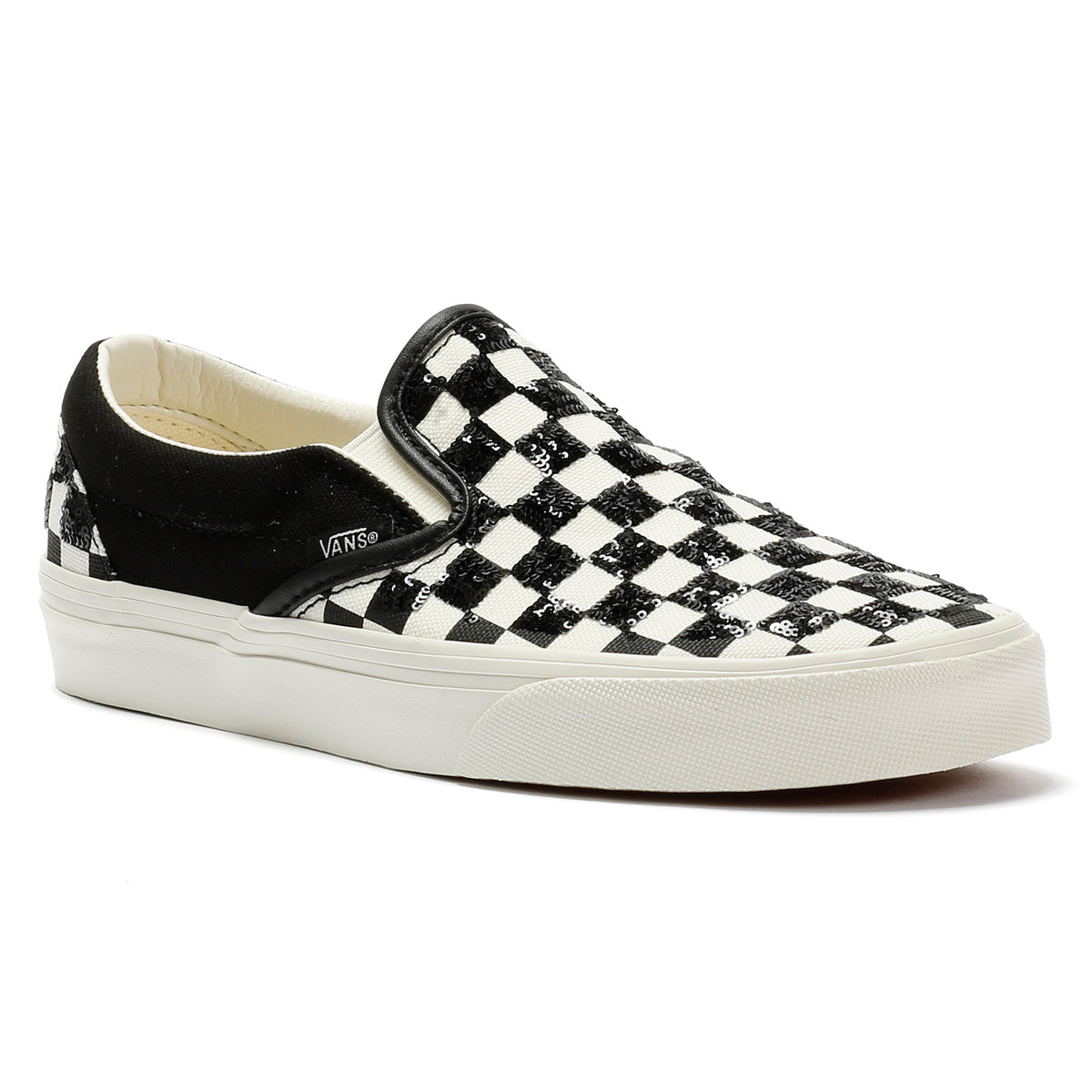 Vans Classic Slip-On Canvas Women's Black/White Beaded Checkerboard Trainers
