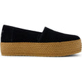 TOMS Valencia Leather Women's Black Espadrilles