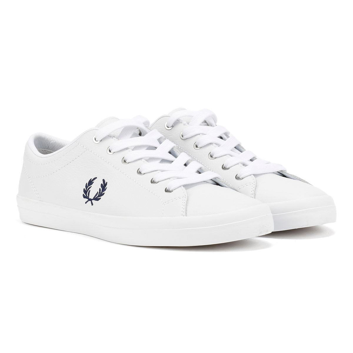 Fred Perry Baseline Leather Men's White/Navy Trainers