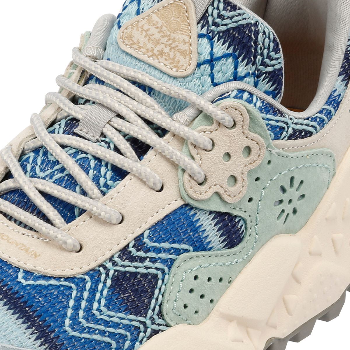 Flower Mountain Kotetsu Knit Women's Blue Aztec Trainers