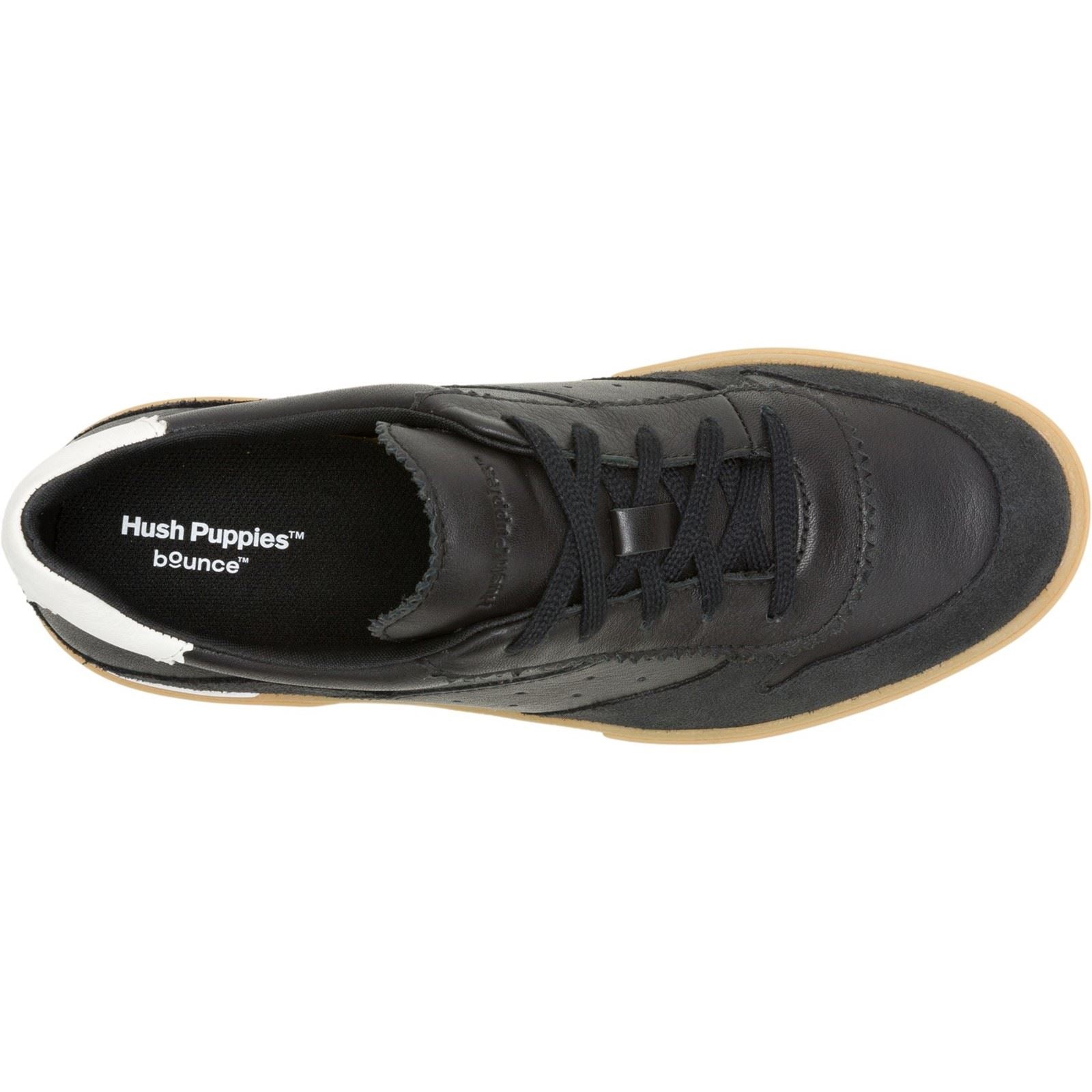 Hush Puppies Mae Leather Women's Black Trainers