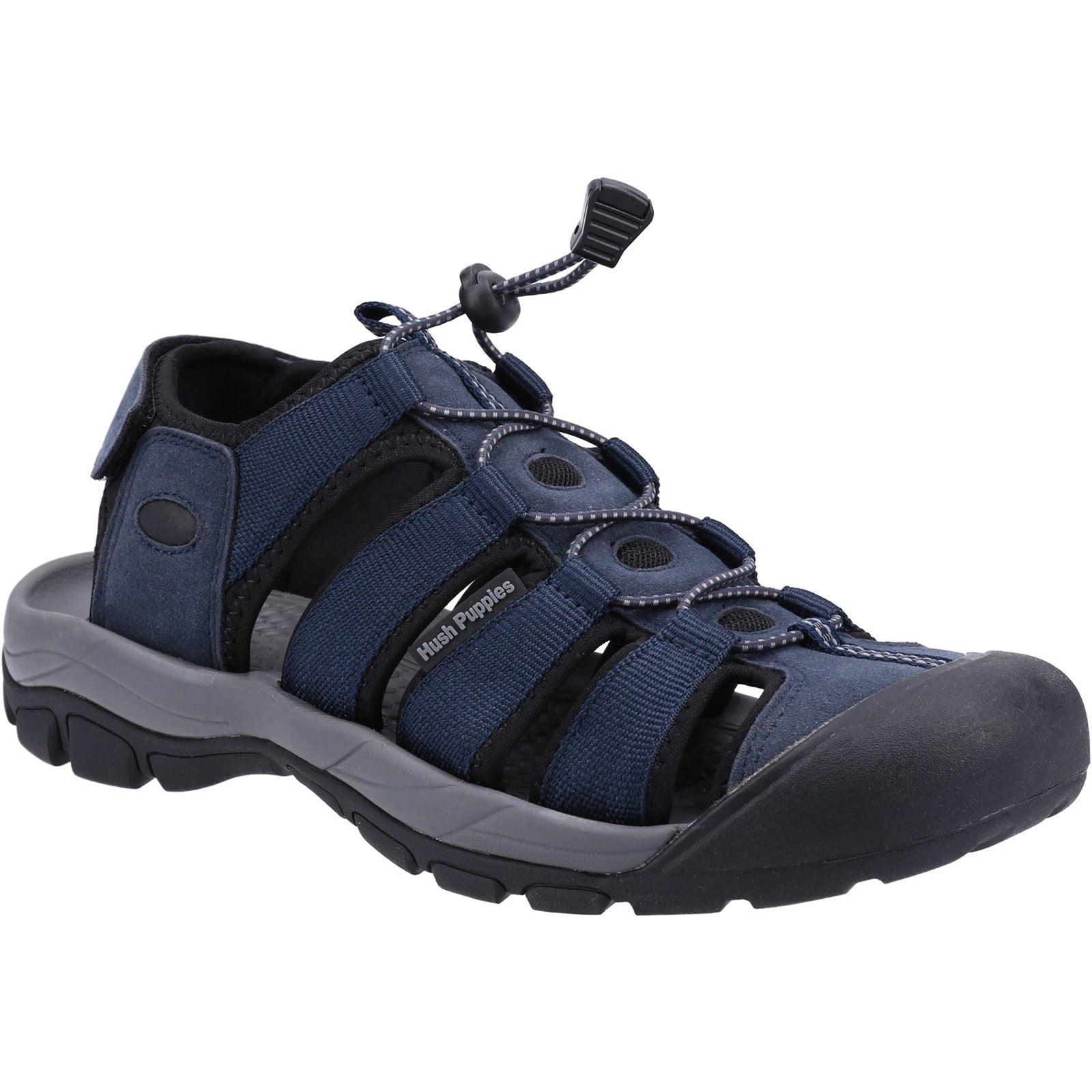 Hush Puppies Peru Synthetic/Webbing Men's Navy Sandals