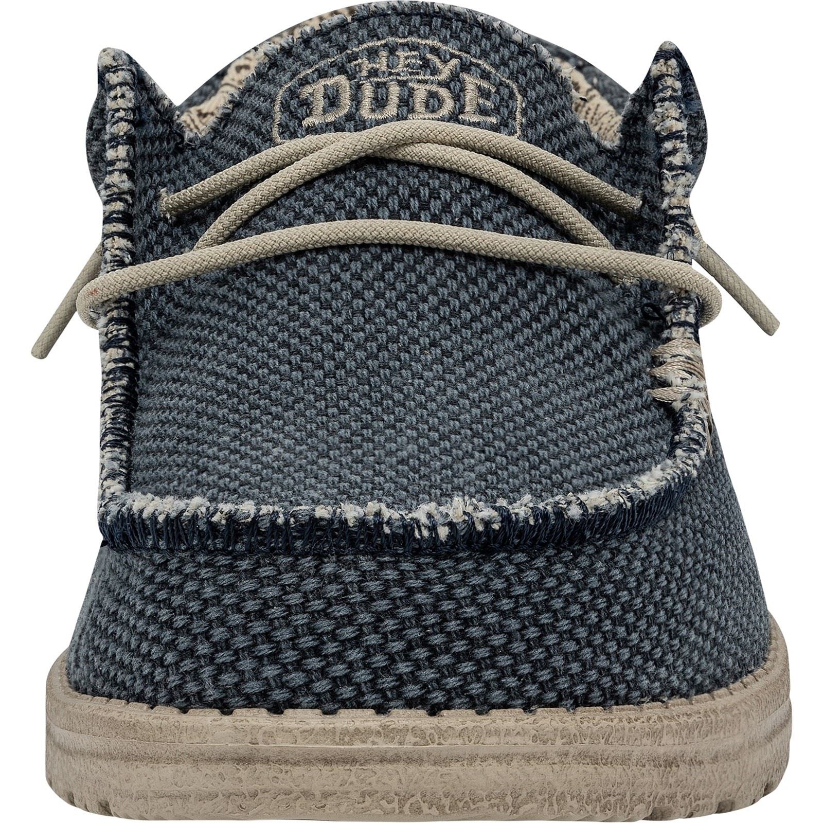 HEYDUDE Wally Braided Polyester Men's Blue Night Loafers