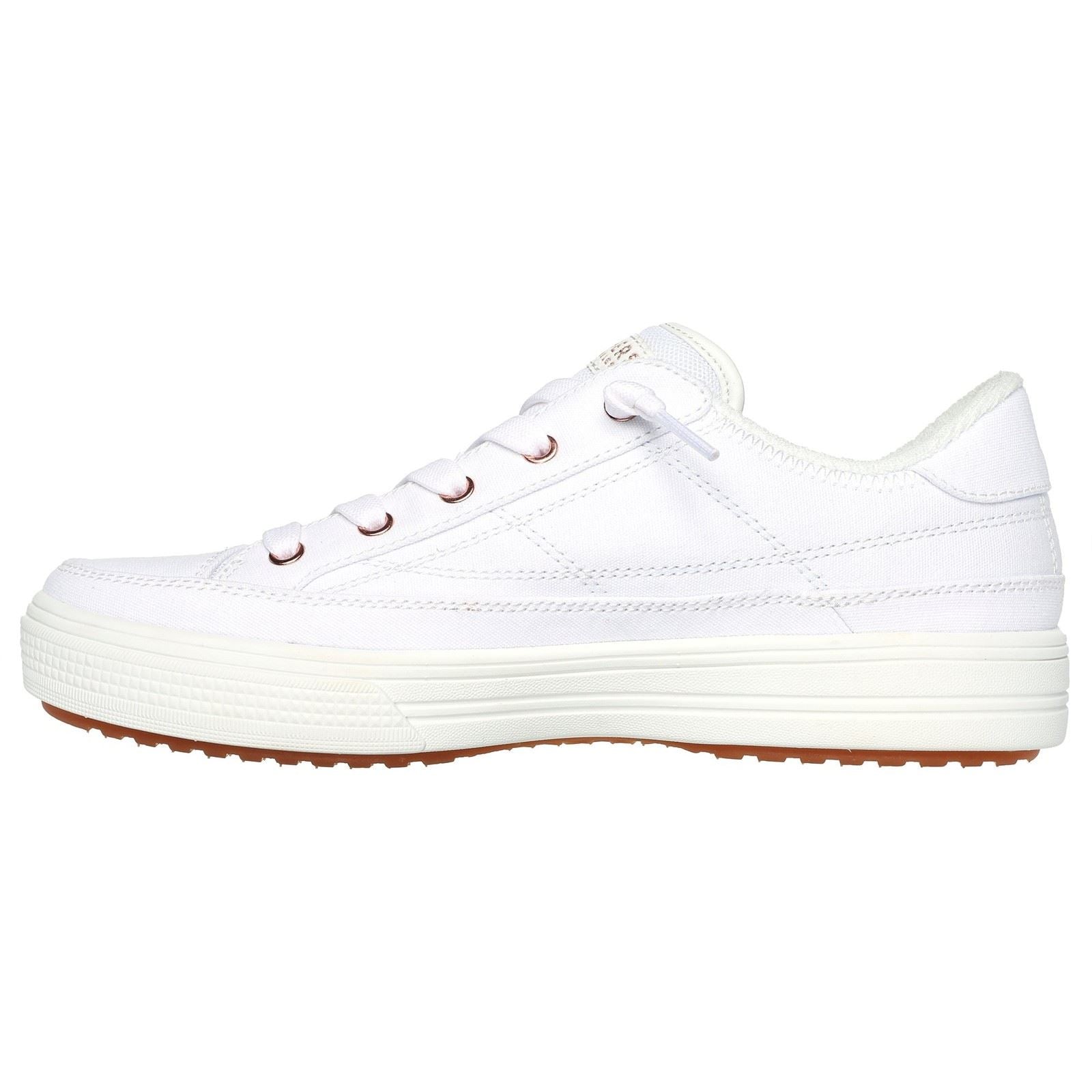 Skechers Arch Fit Arcade - Meet Ya There Textile Women's White Trainers