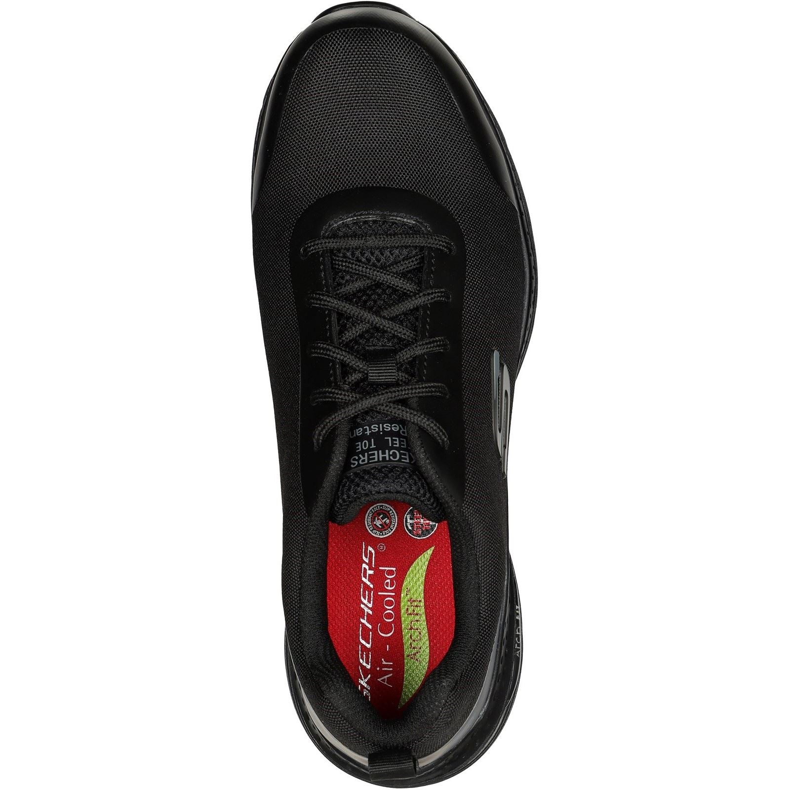 Skechers Workwear Arch Fit SR Ringstap Textile Men's Black Safety Trainers