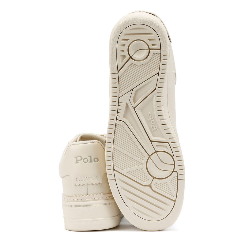 Polo Ralph Lauren Masters Court Leather Men's Ecru Trainers