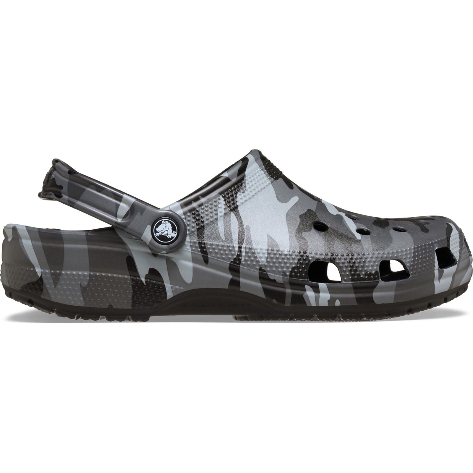 Crocs Classic Camouflage Clog Thermoplastic Men's Black/Slate Grey Clogs