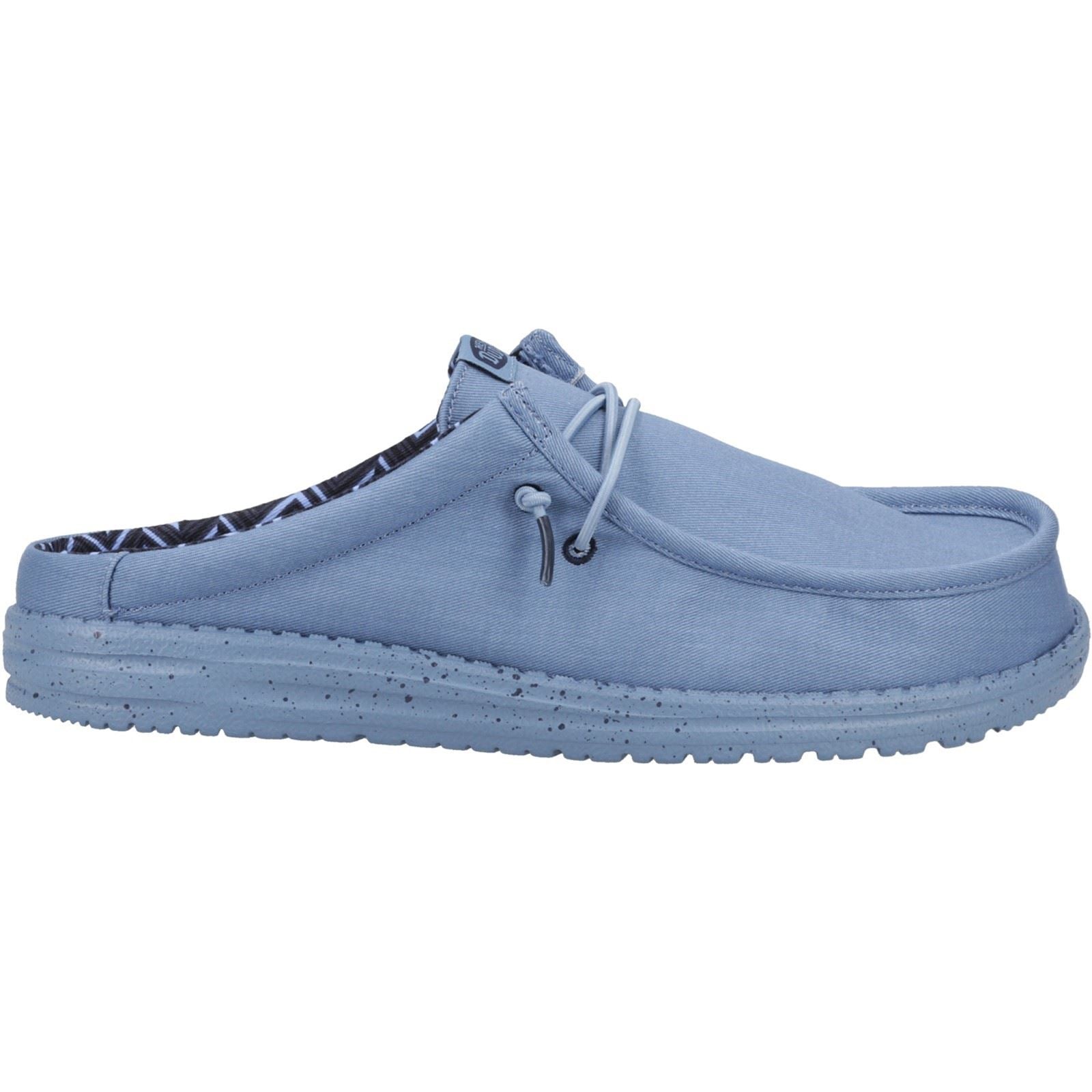 HEYDUDE Wally Slip Canvas 100% Cotton Men's Elemental Blue Slippers