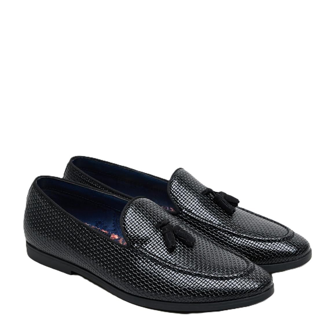 Antique Rogue Henry Patent PU Leather Men's Black Loafers