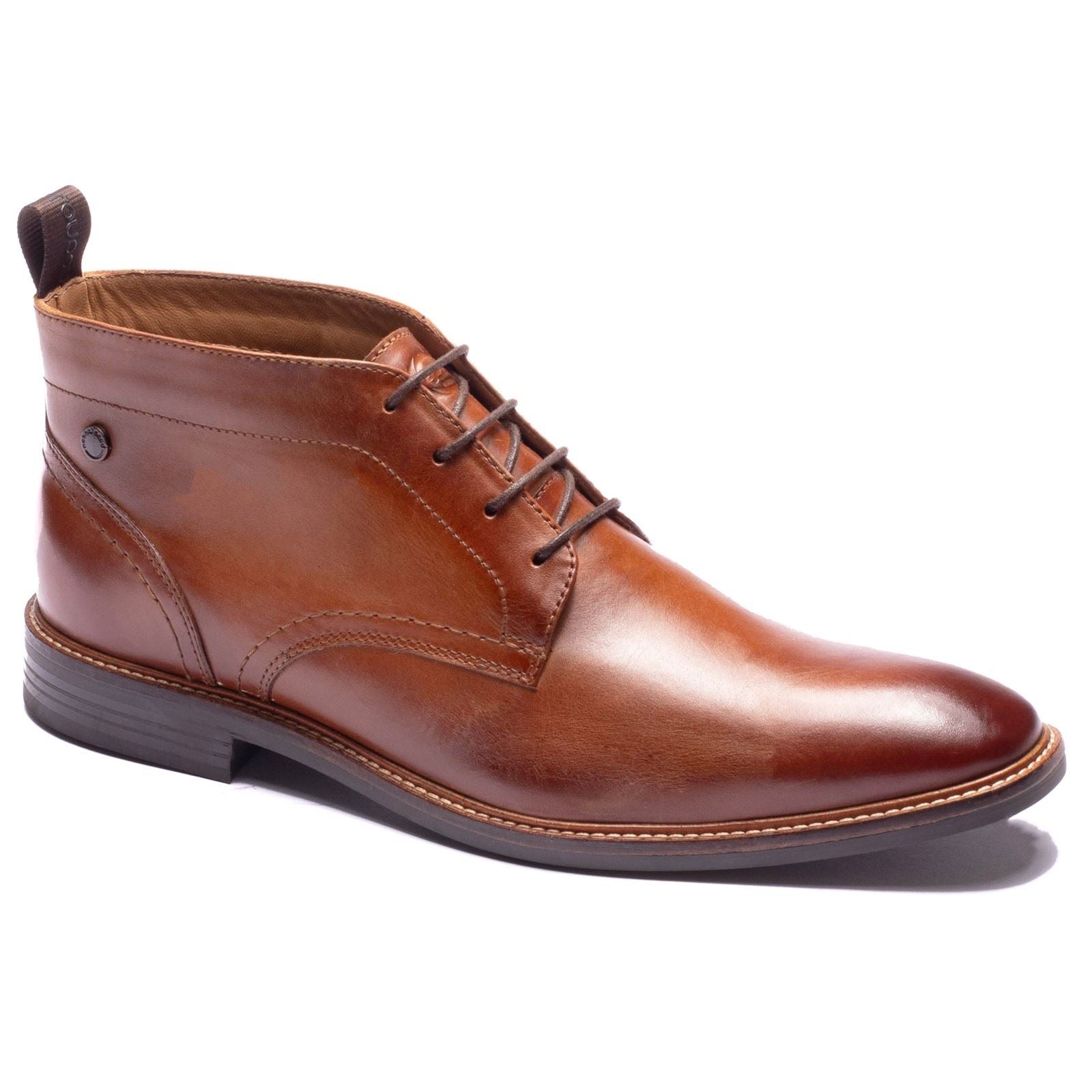 Base London Belgrave Leather Men's WASHED TAN Ankle Boots