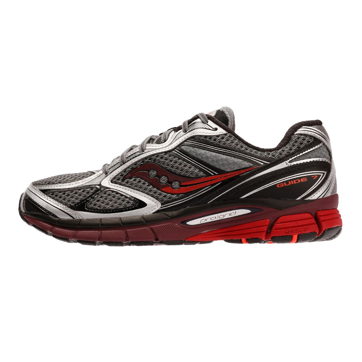 Saucony Progrid Guide 7 Men's Silver/Maroon Trainers