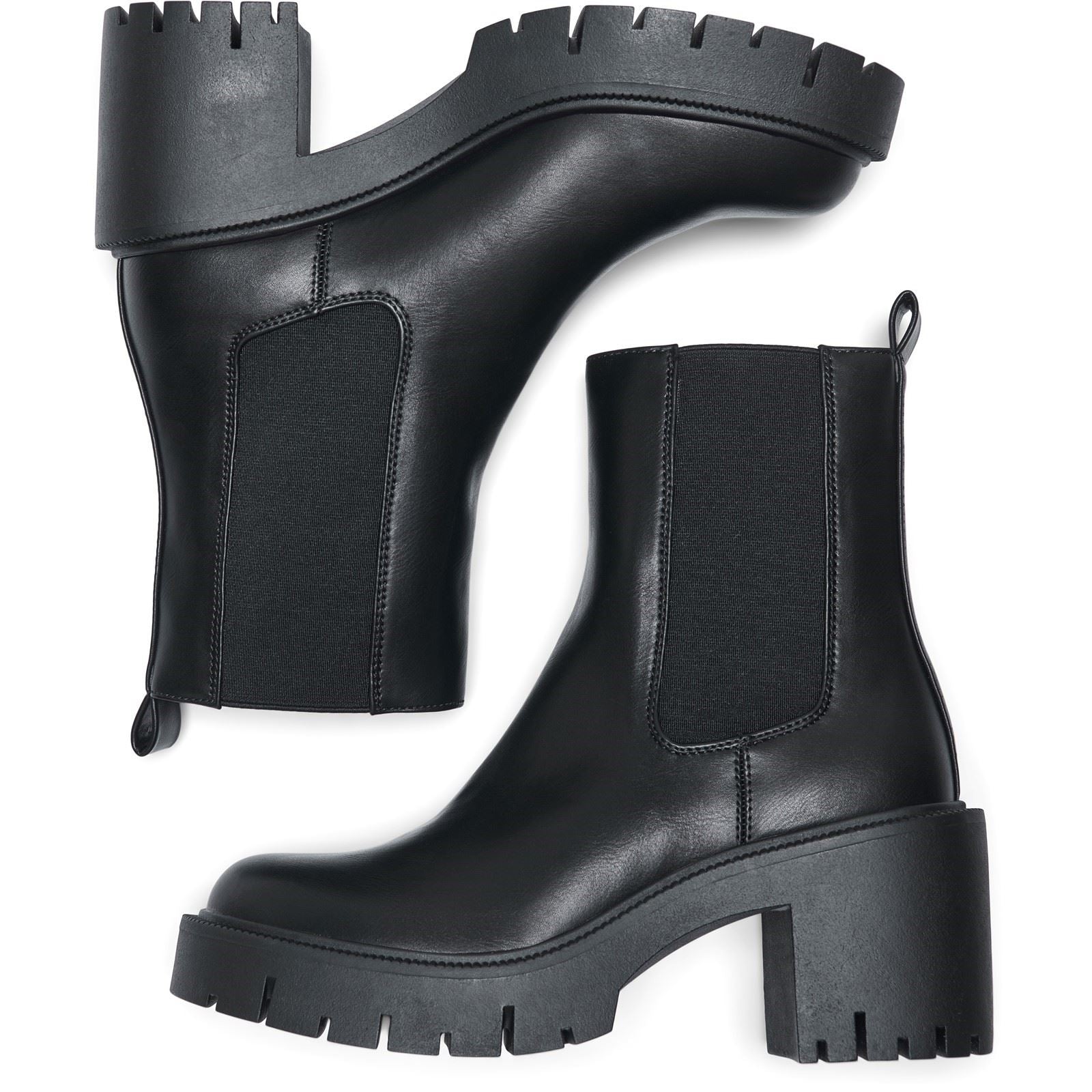 ONLY BLUEBELL-1 Polyurethane Women's Black Heeled Ankle Boots