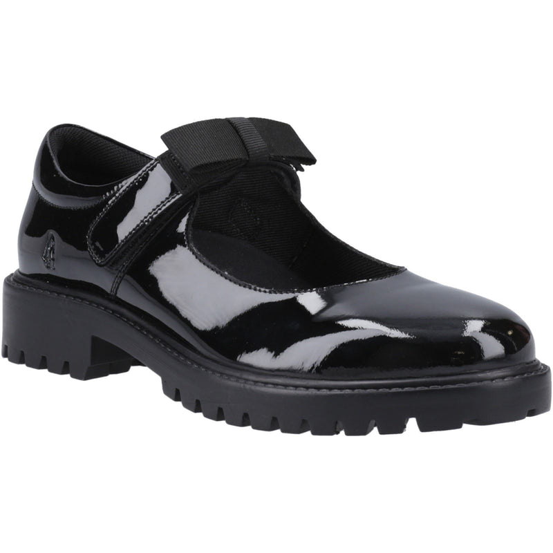 Hush Puppies Astrid Bow Leather Girls's Black Shoes