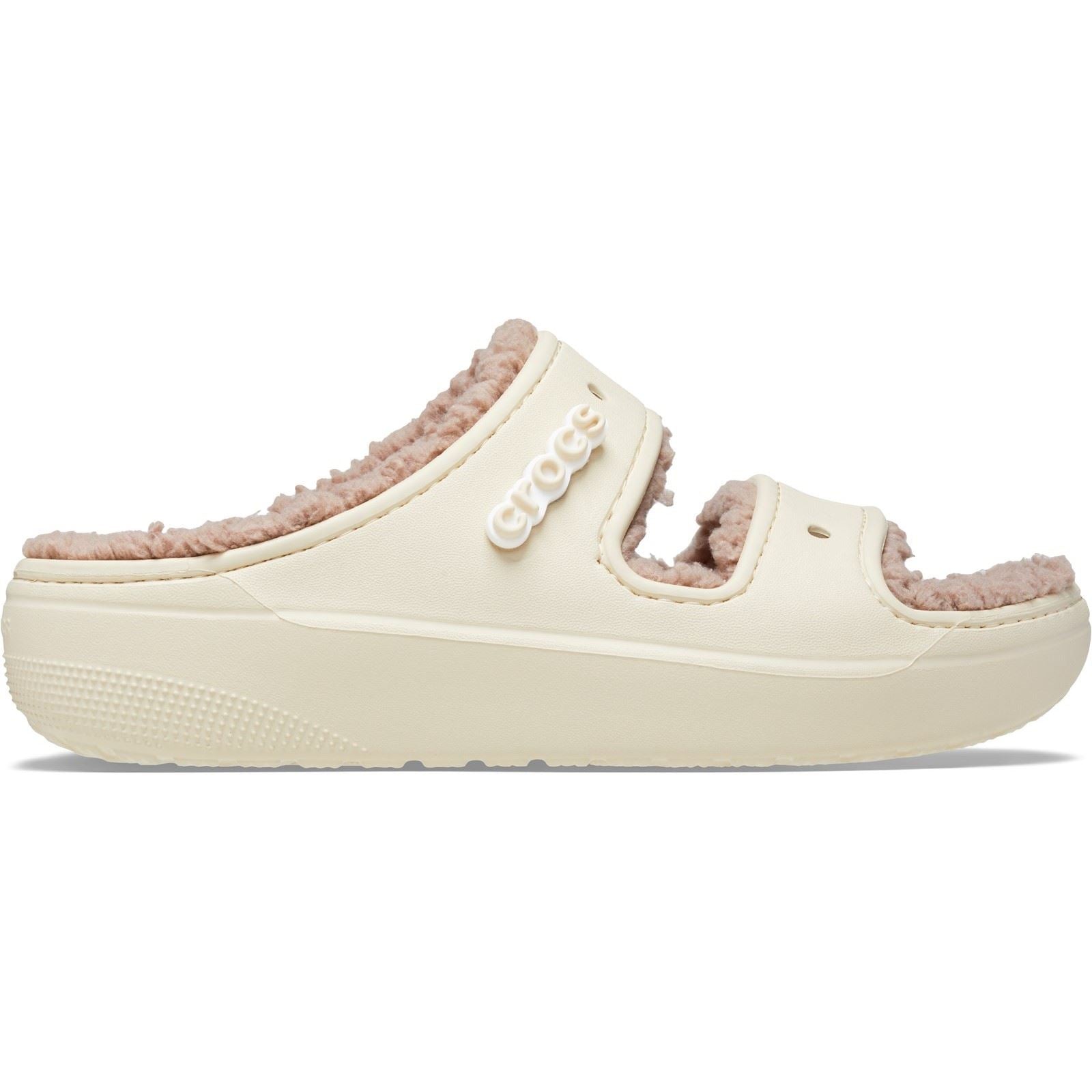 Crocs Classic Cozzzy Synthetic Women's Bone Sandals