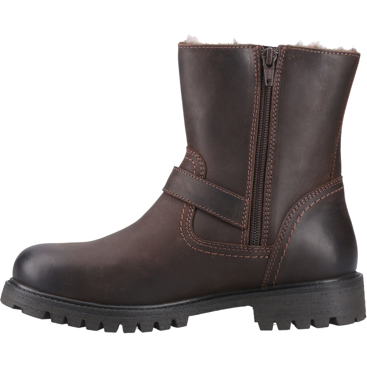 Cotswold Tetbury Leather Women's Brown Heeled Ankle Boots