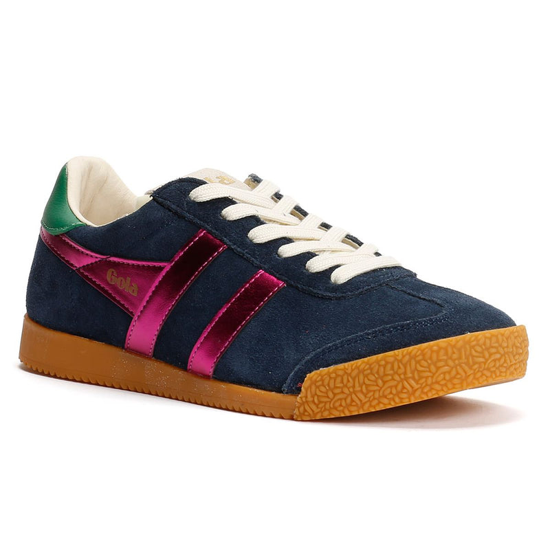 Gola Elan Glitz Suede Women's Navy/Fuchsia/Emerald Trainers