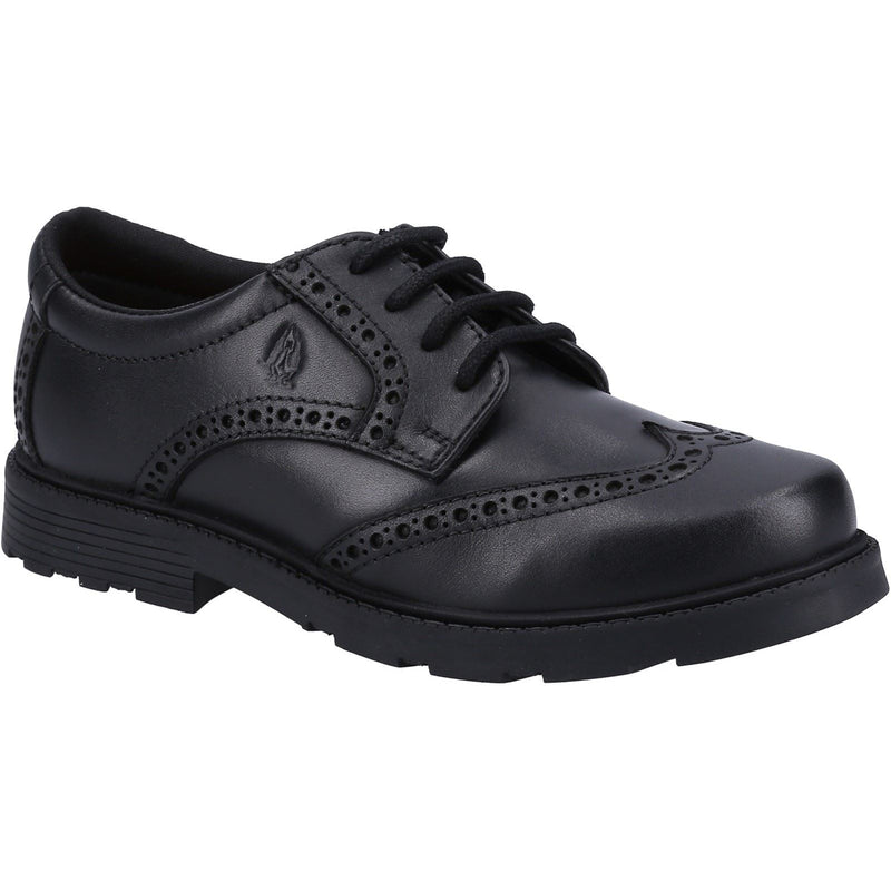 Hush Puppies Jacob SNR Leather Boys's Black Brogues