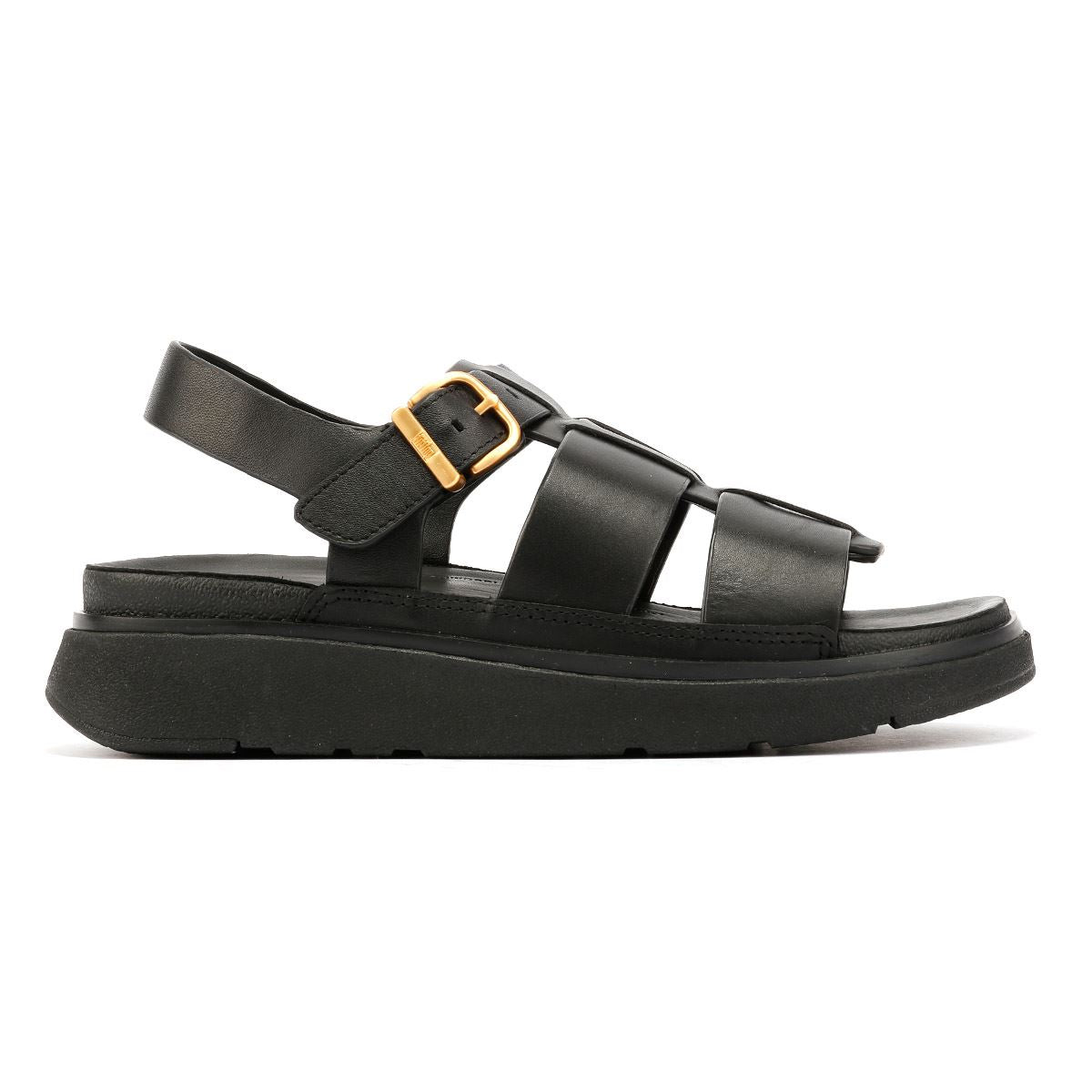 FitFlop GEN-FF Fisherman Leather Women's Black Sandals