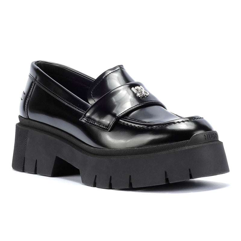 Hugo Kris Leather Women's Black Loafers