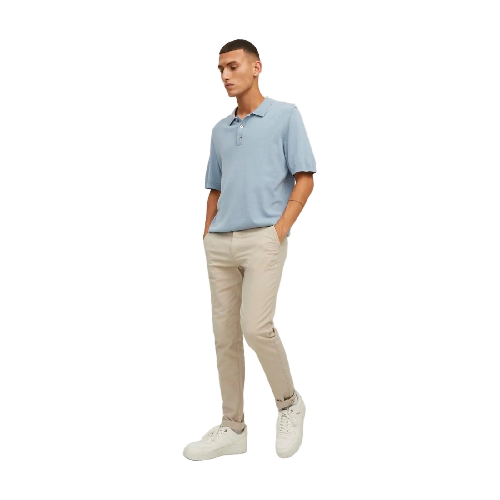 Jack & Jones Marco Cotton Men's Off White Chino Pants