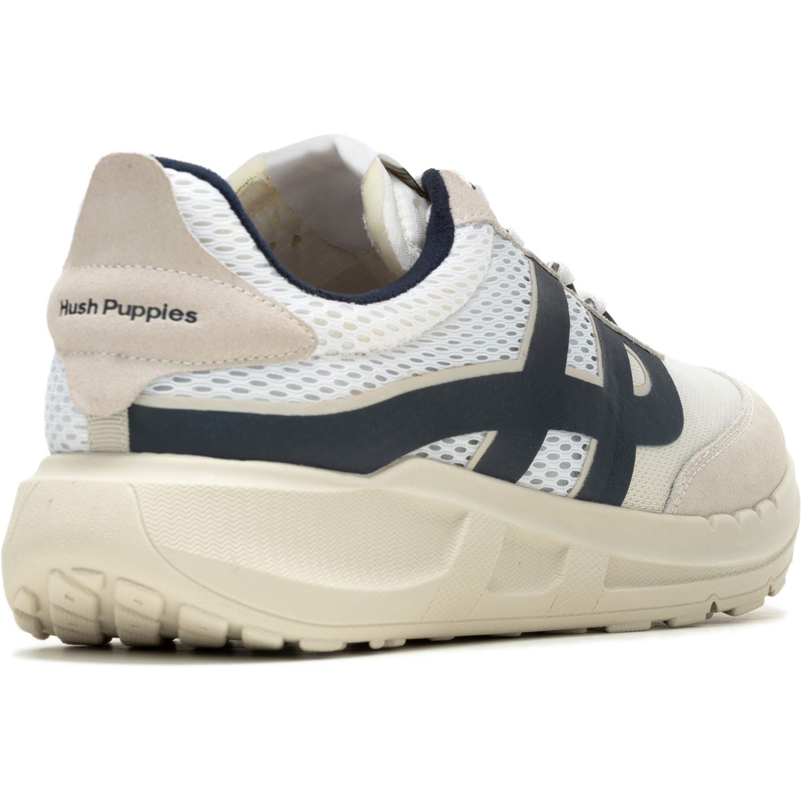 Hush Puppies Seventy8 Retro Runner Suede Men's White Trainers