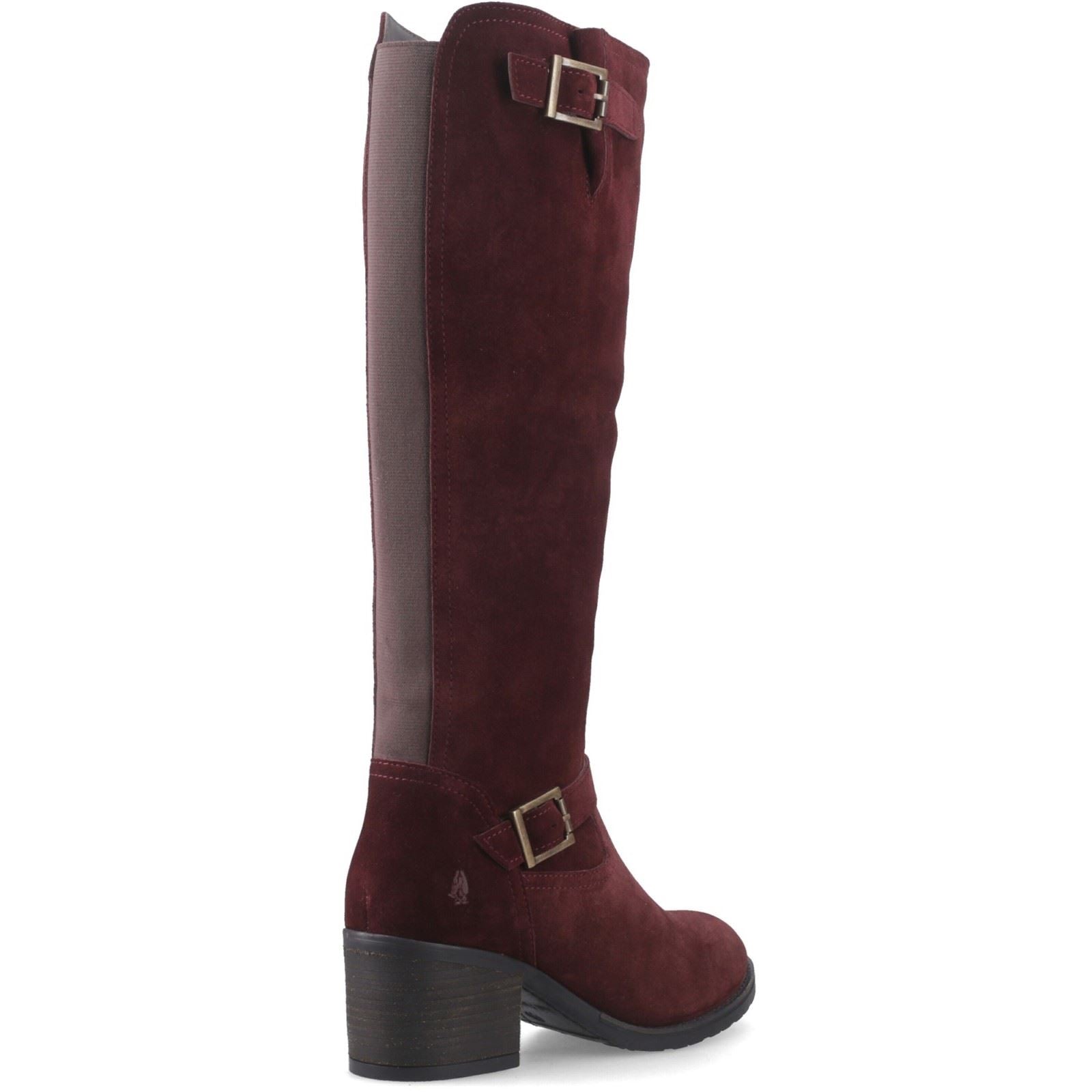 Hush Puppies Heidi Leather Women's Bordeaux Heeled Knee High Boots