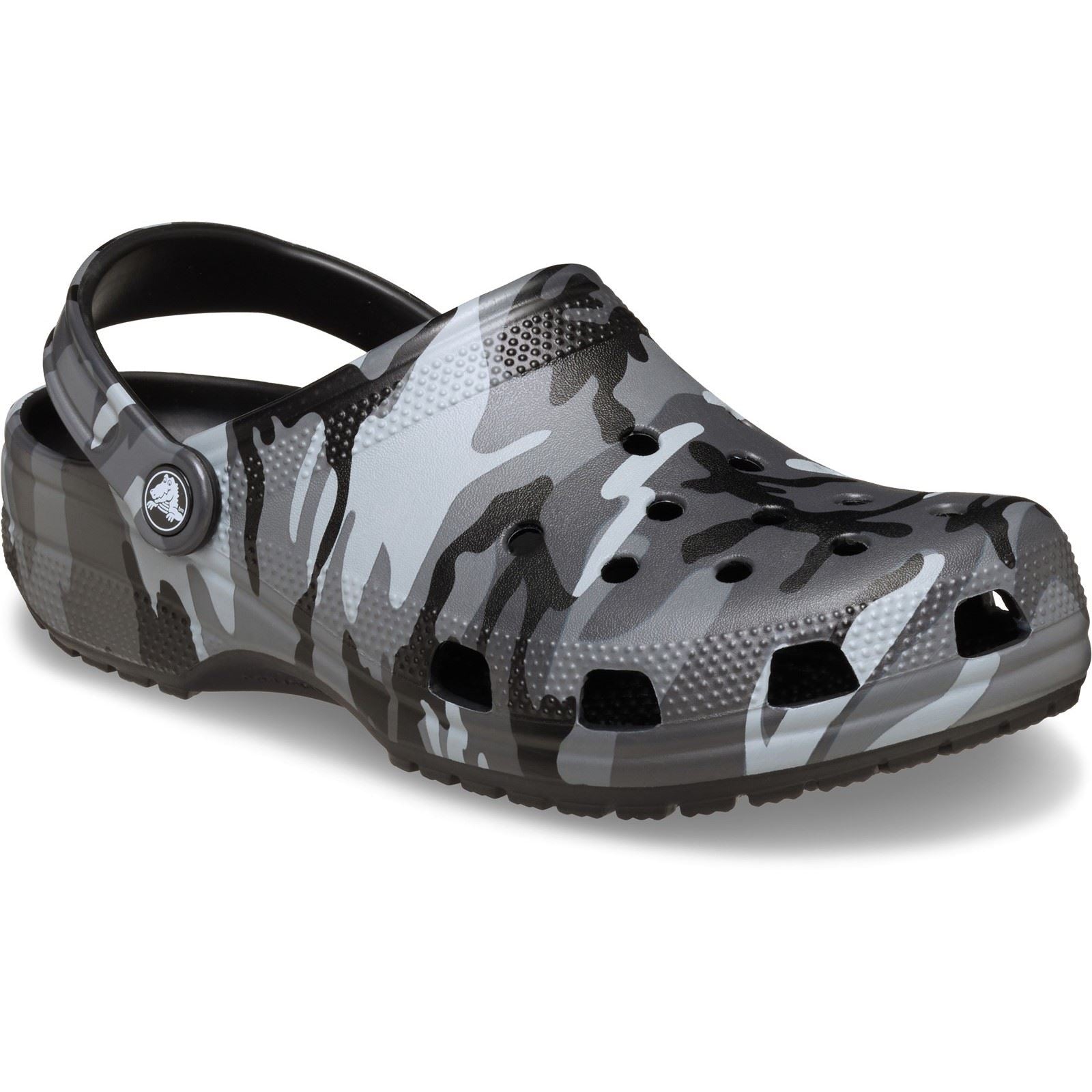 Crocs Classic Camouflage Clog Thermoplastic Men's Black/Slate Grey Clogs