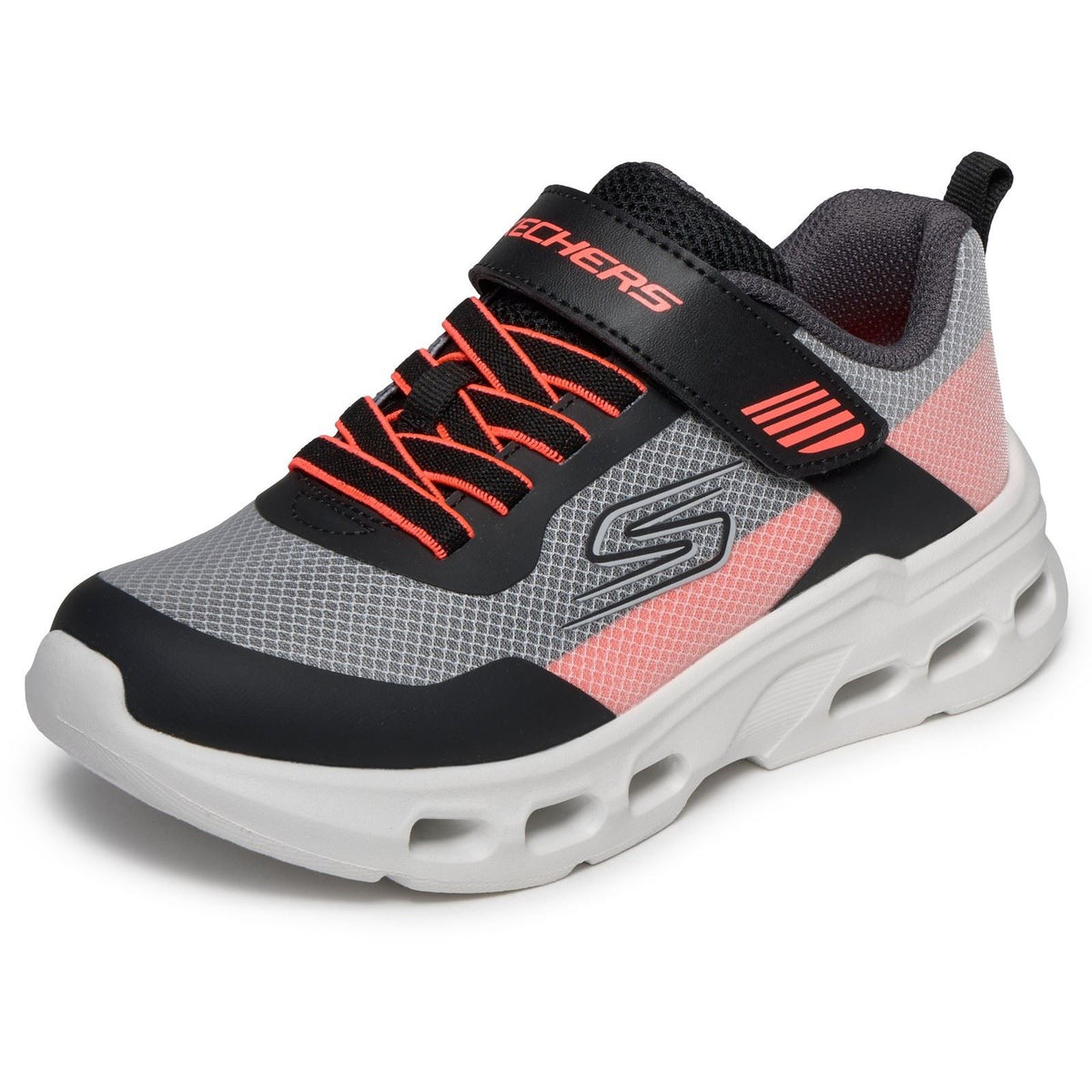 Skechers Glide-Step Drift Zorzox Textile Boy's Black & White/Orange Trainers