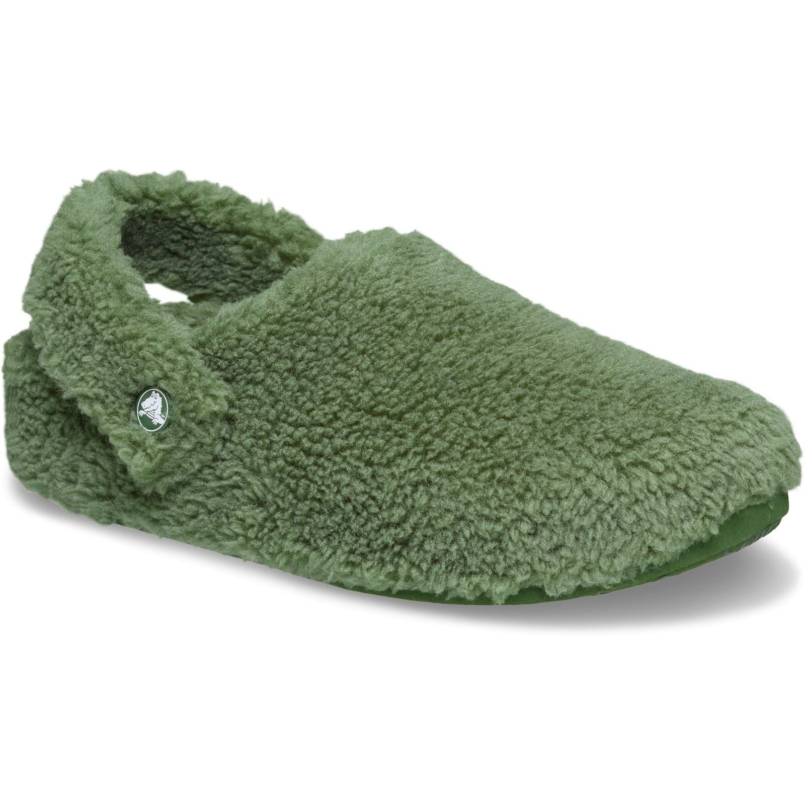 Crocs Classic Cozzzy Polyester Army Green Slippers