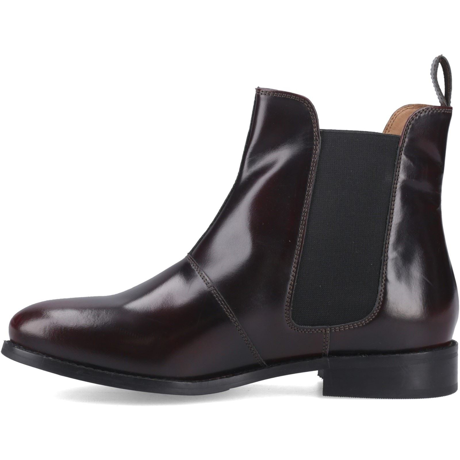 Hush Puppies Colette Leather Women's Bordeaux Wide Fit Flat Chelsea Boots