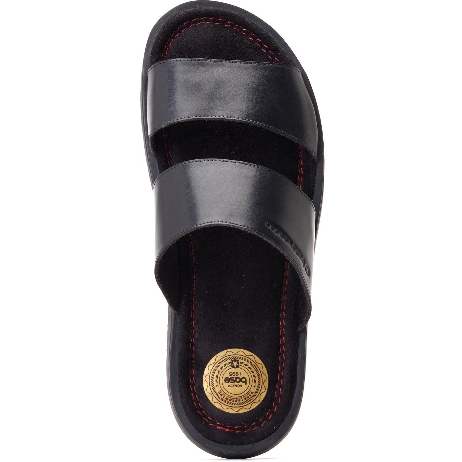 Base London Maven Leather Men's Black Sandals