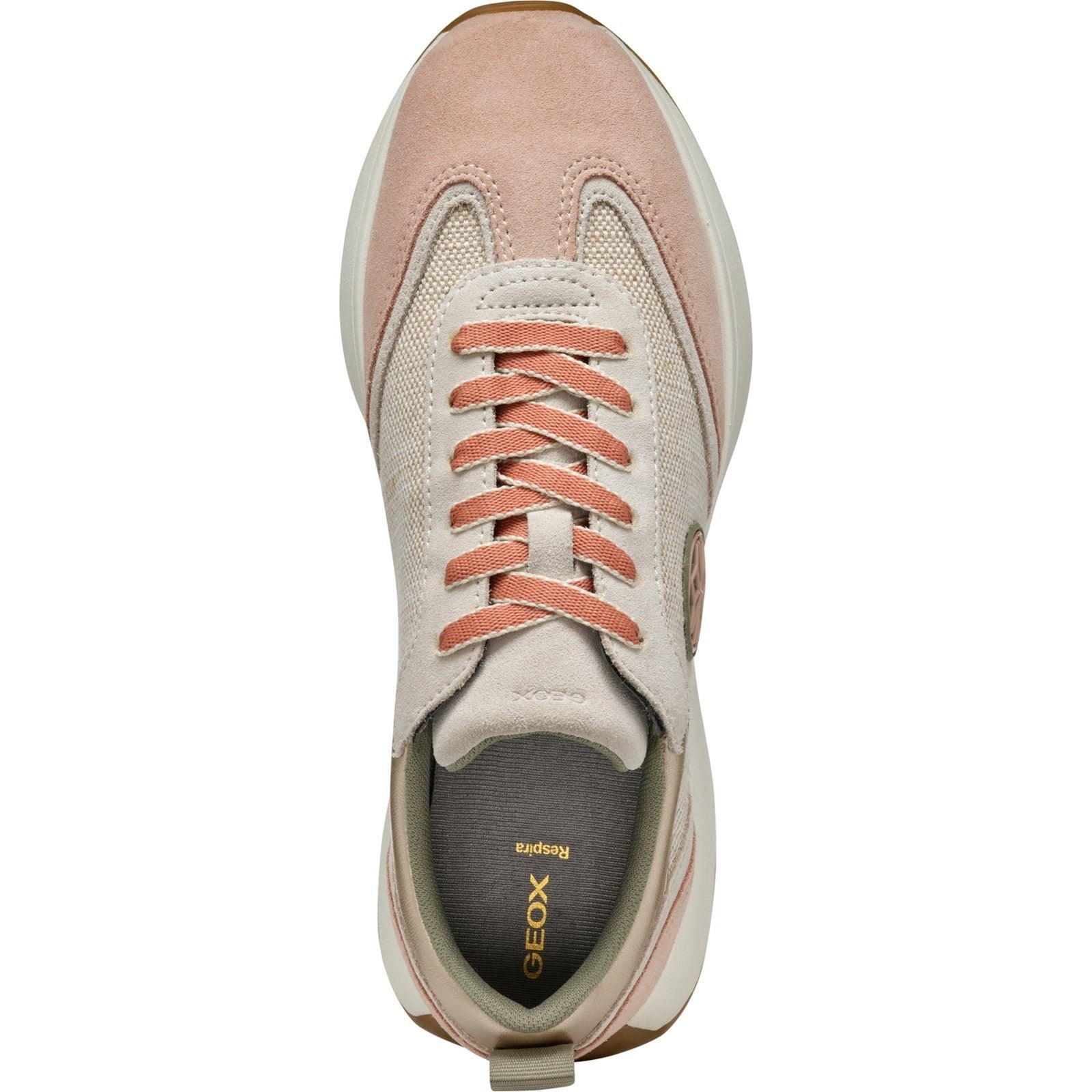 Geox D AMABEL Synthetic Synthetic Women's Light Sand/Light Taupe Trainers