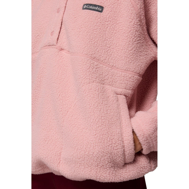Columbia Jasper Ridge Pebbled Fleece Half Snap Polyester Women's Red Pullover