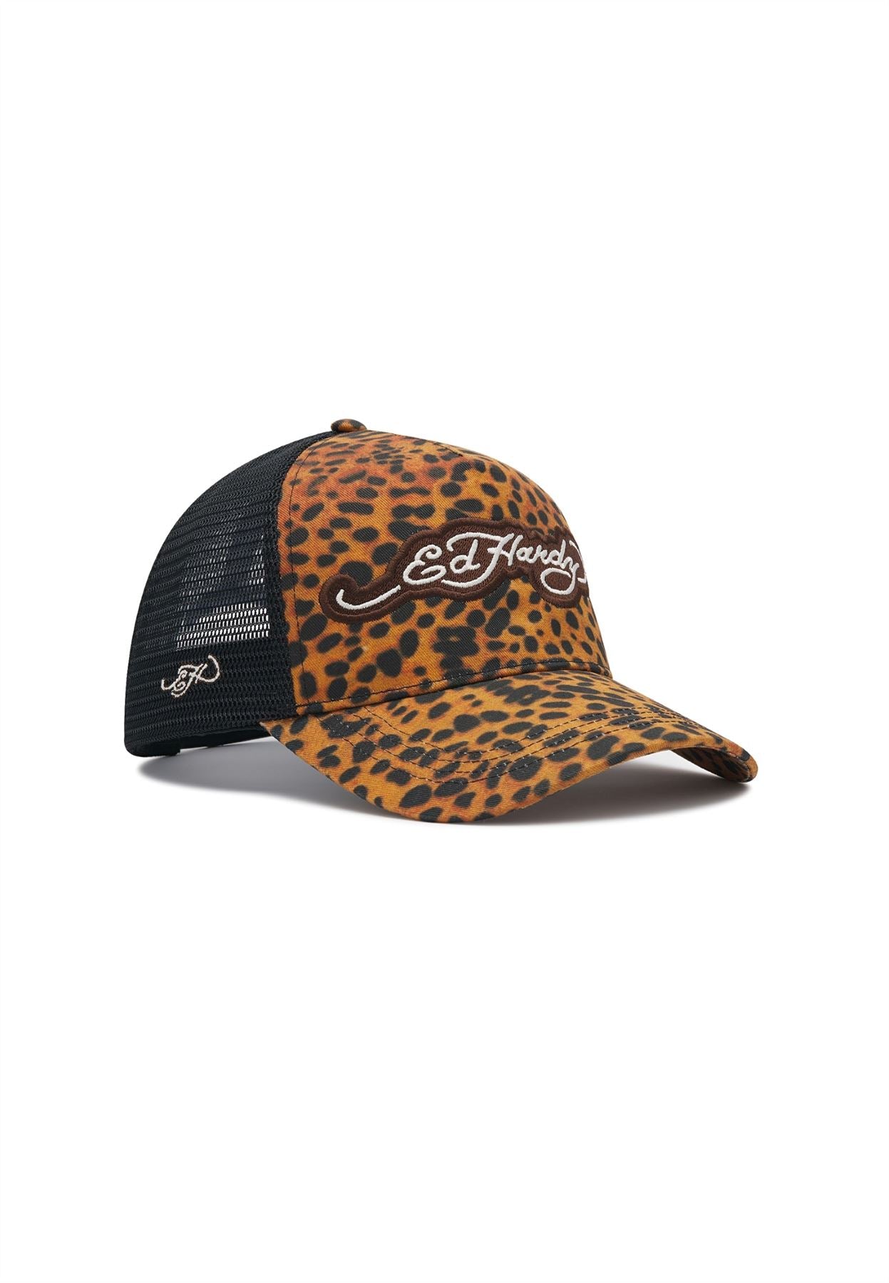 Ed Hardy 5 Panel Trucker Leopard Print Caps