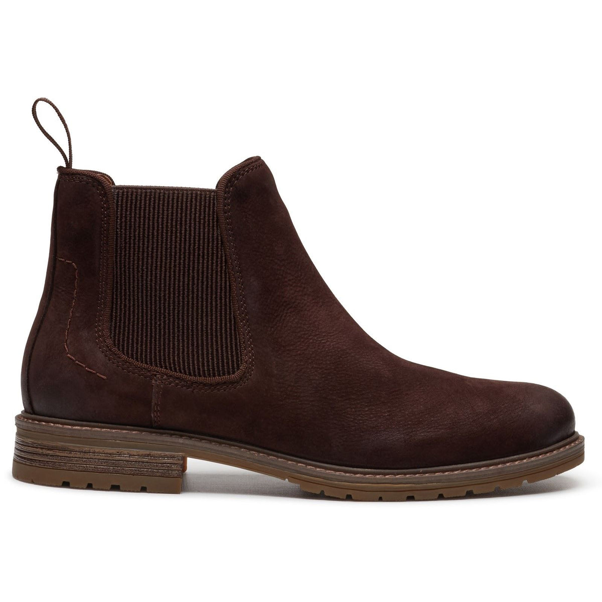 Hush Puppies Russell Leather Men's Dark Brown Ankle Boots